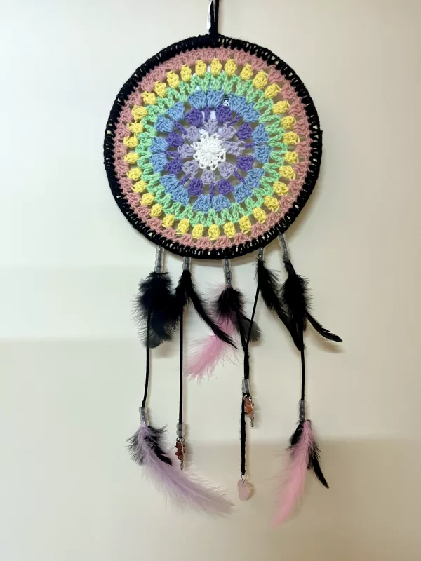 Dreamcatcher, crocheted using Sirdar Stories DK yarn